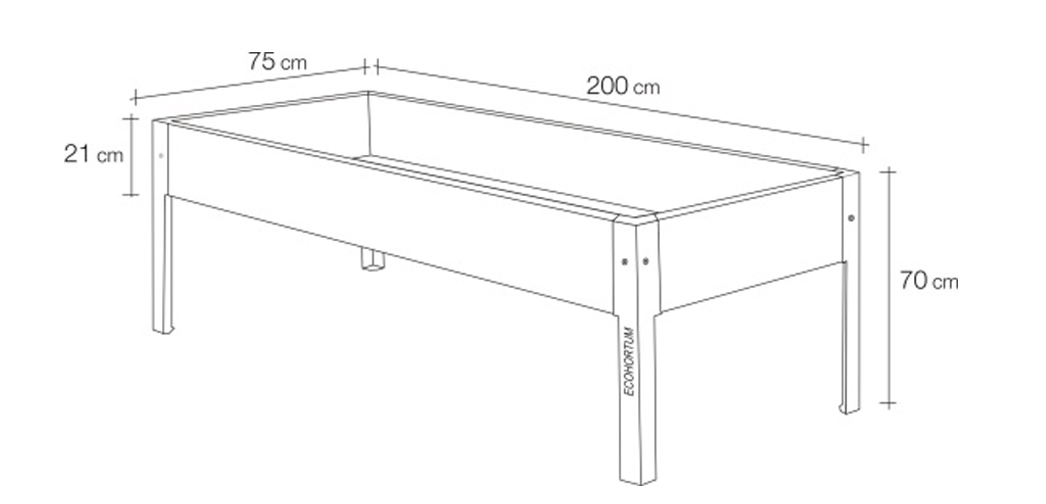 Mesa de cultivo Magnus 70 cm. | EcoHortum