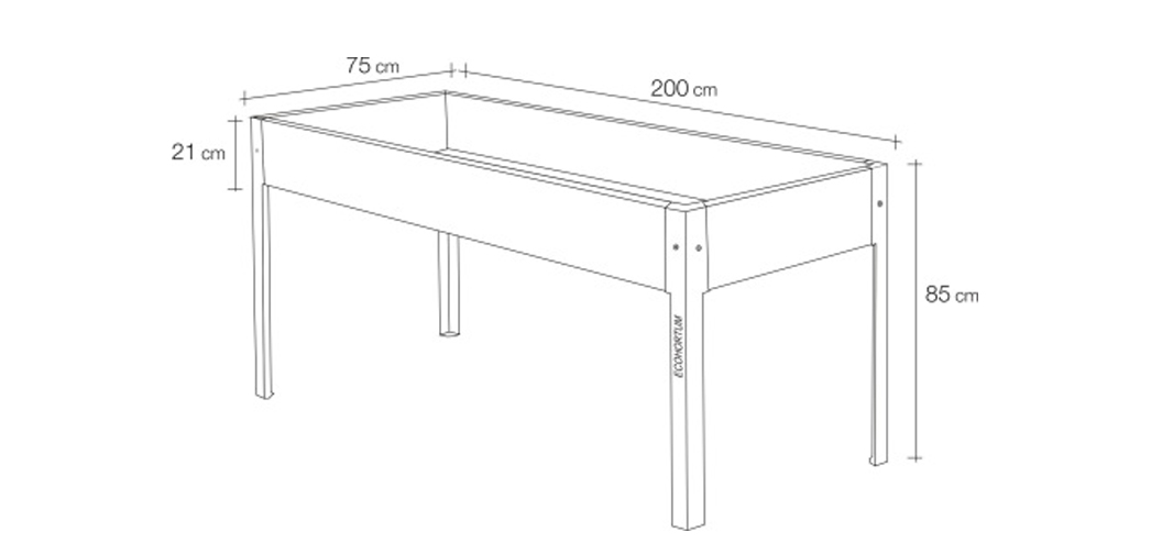 Mesa de cultivo Magnus 85 cm. | EcoHortum